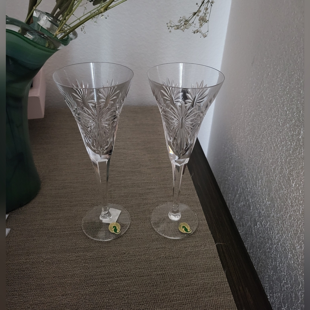 Waterford Crystal Champagne Flutes - Clear